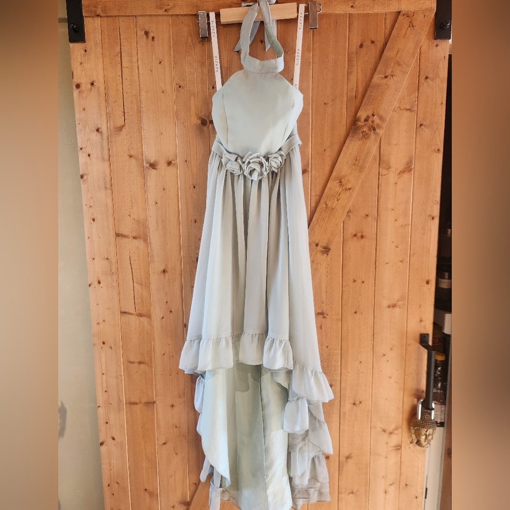 Azazie Dusty Sage Formal Kids Dress